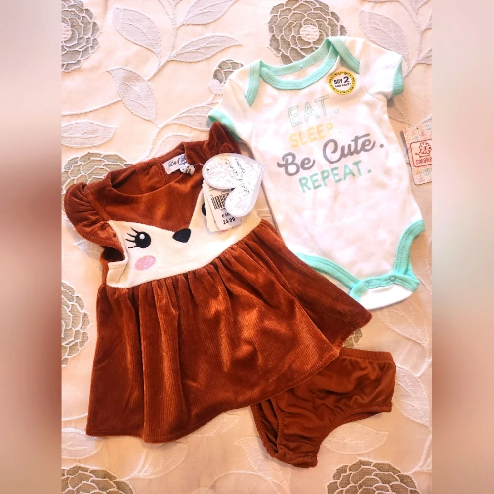 Bundle Set (Baby Girl's Size 3/6 Month and 6 Month) Both NWT